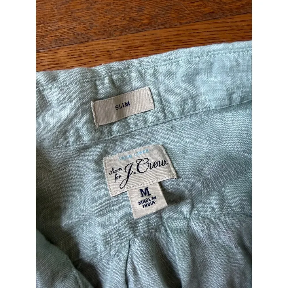 J. Crew Men's Irish Linen Button Down Shirt Size Medium